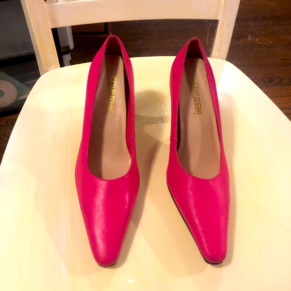 Pink Pumps by Coup D’Etat, Sz 7, Leather Uppers, 2” Heel - Picture 2 of 8
